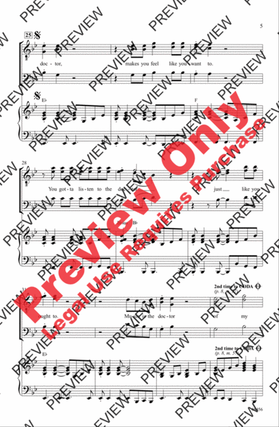 The Doctor Men's Choir scores gallery preview page 5