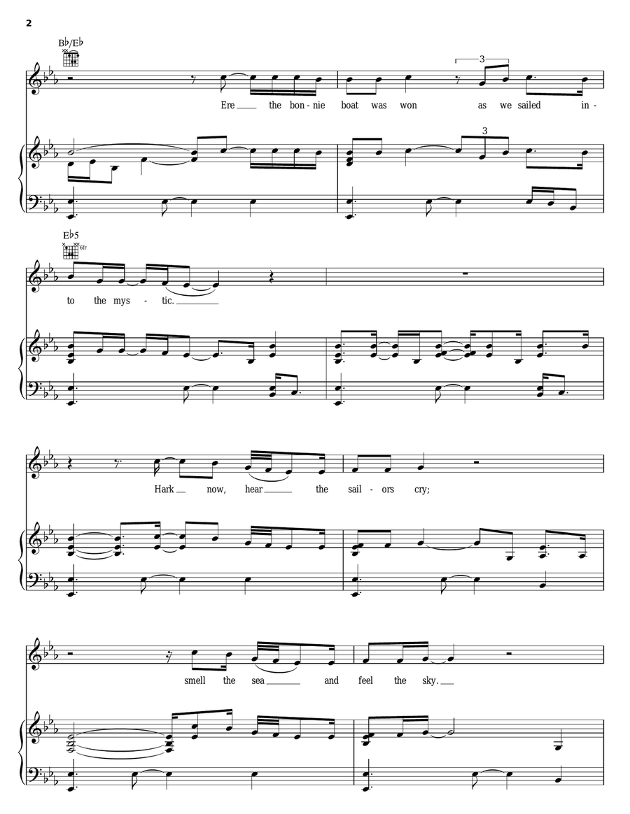 Into The Mystic Into The Mystic Piano, Vocal, Guitar scores gallery preview page 2
