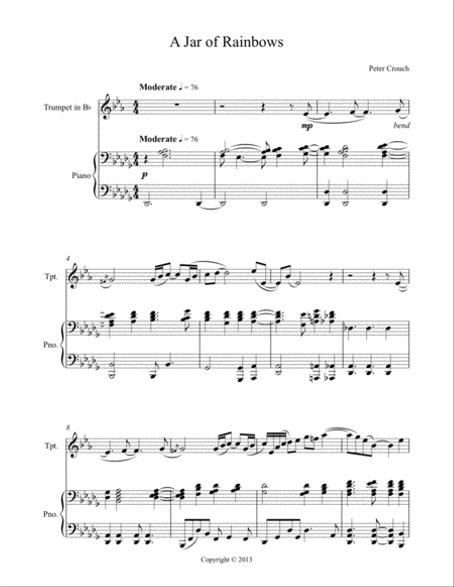 A Jar of Rainbows Trumpet Solo scores gallery preview page 4