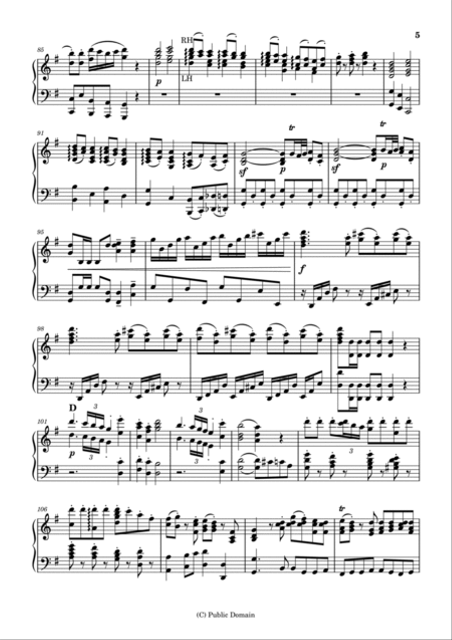 Eine Kleine Nachtmusik (Full) for Piano Piano Solo scores gallery preview page 5