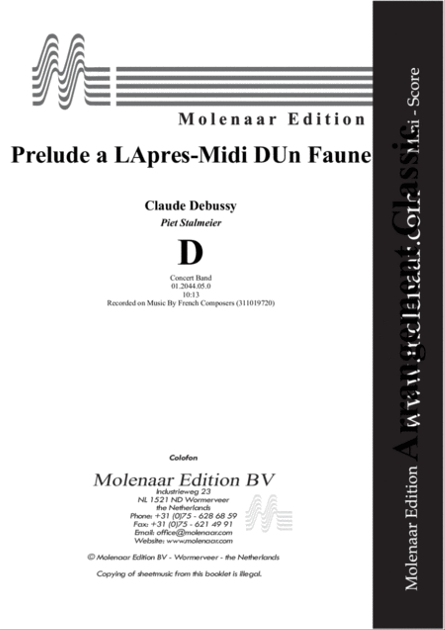 Prelude a L'Apres-Midi D'un Faune Concert Band scores gallery preview page 2