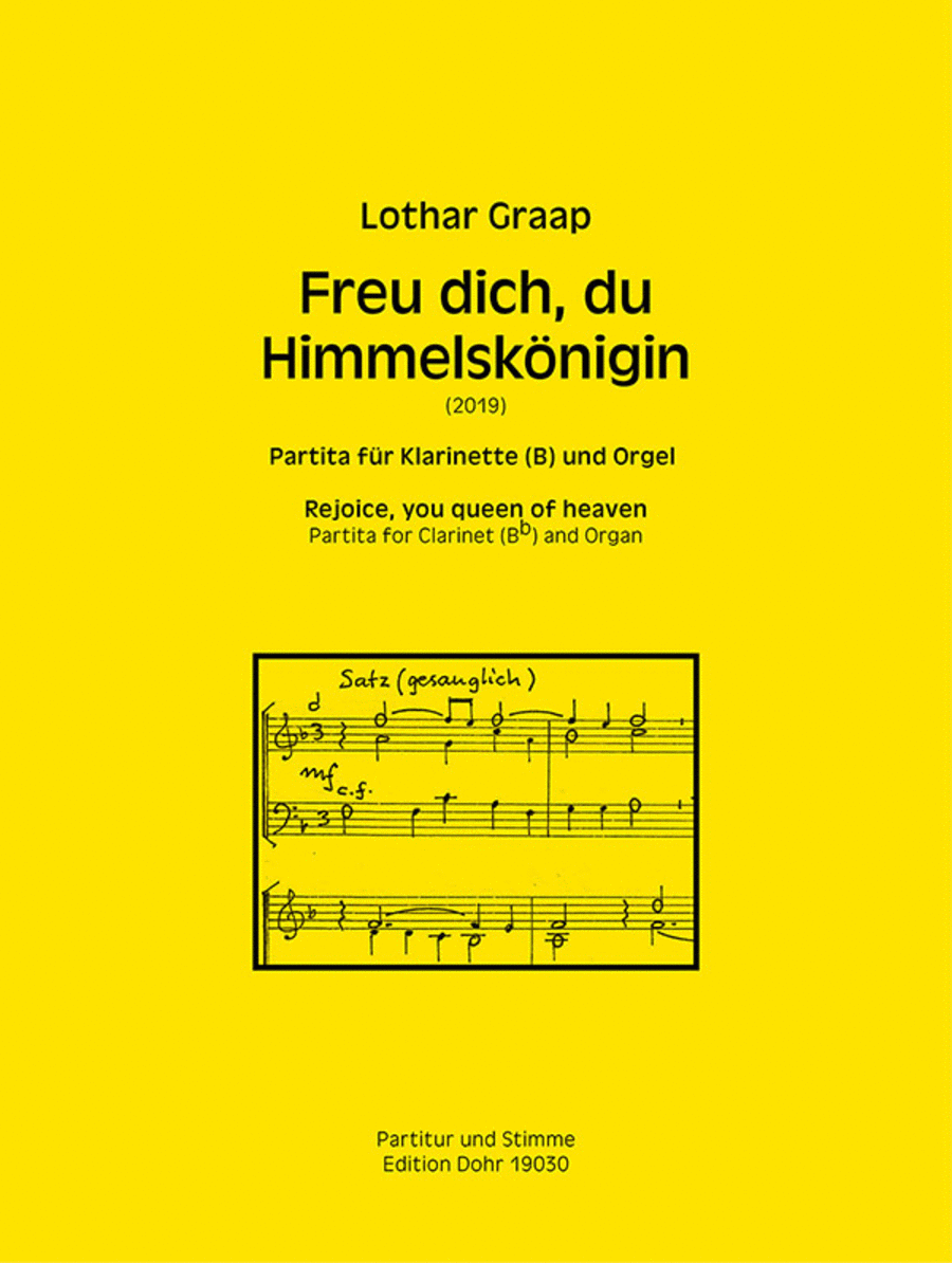 Freu dich, du Himmelskönigin (2019) -Partita für Klarinette (B) und Orgel-
