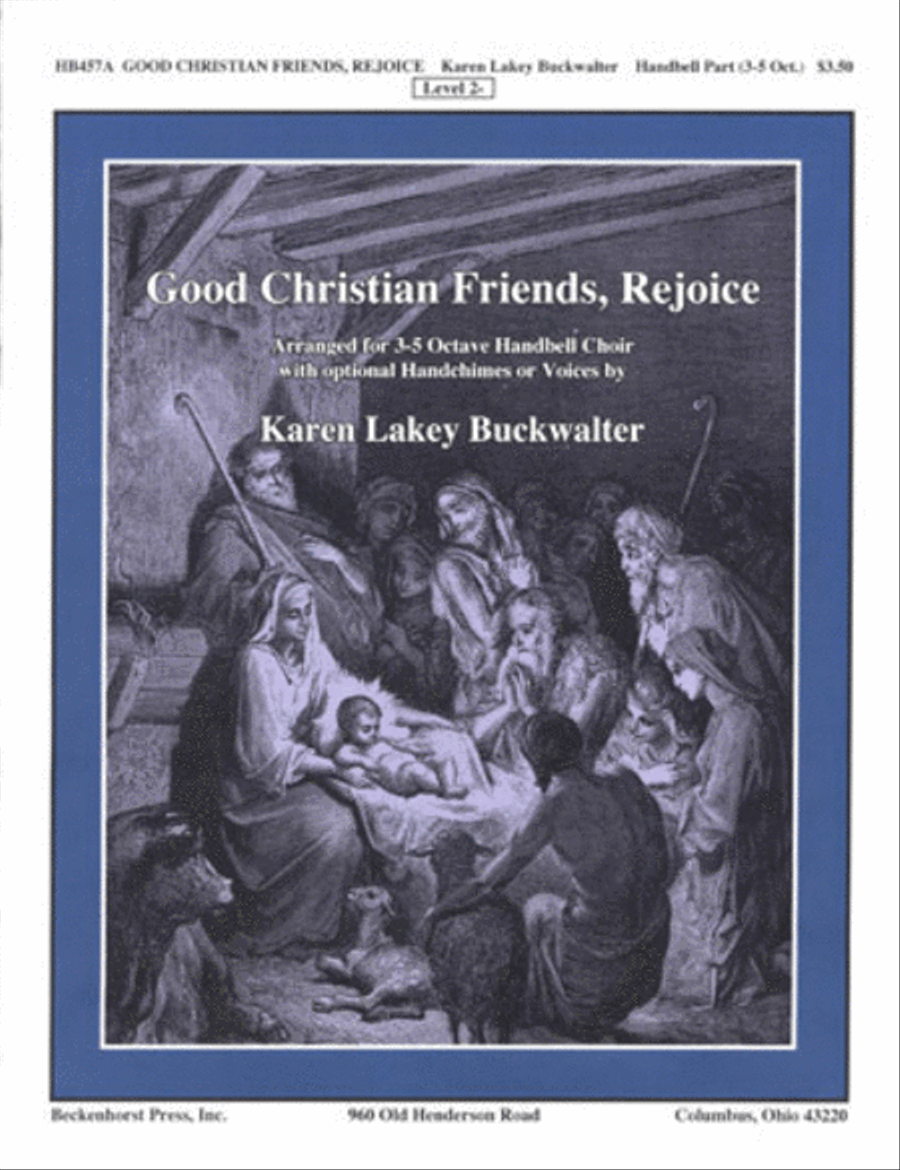 Good Christian Friends, Rejoice - handbell part 5-Octaves scores gallery preview page 1