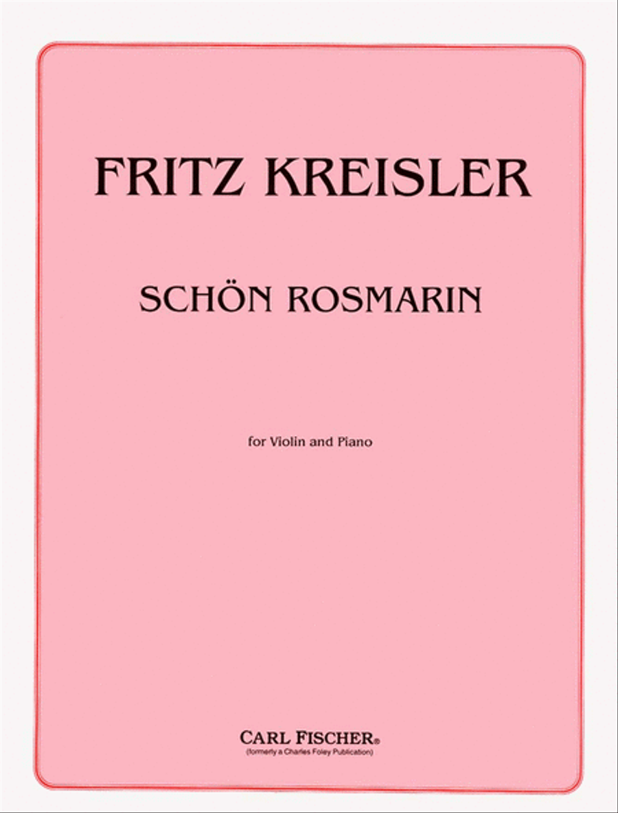Schon Rosmarin Schon Rosmarin Violin Solo scores gallery preview page 1