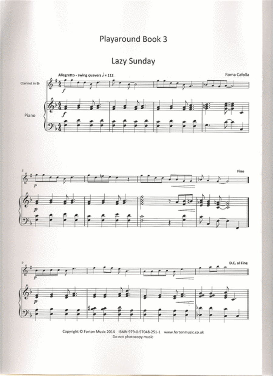 Playaround 3 Clarinet Revised Edition 2017 B-Flat Clarinet scores gallery preview page 2