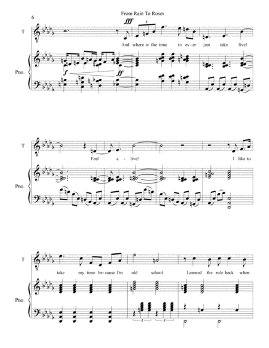 From Rain To Roses Tenor Voice scores gallery preview page 6