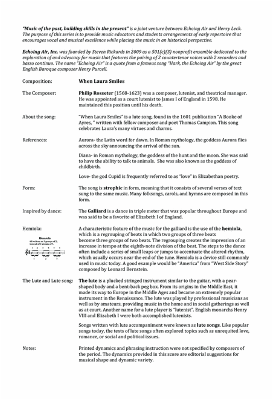 When Laura Smiles SSA scores gallery preview page 2