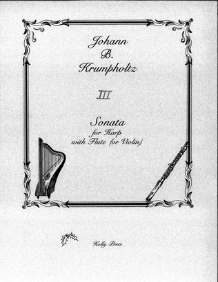 Book cover for Sonata No. 3 for Harp and Flute (or Violin)