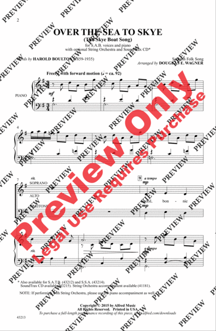 Over the Sea to Skye 3-Part scores gallery preview page 2