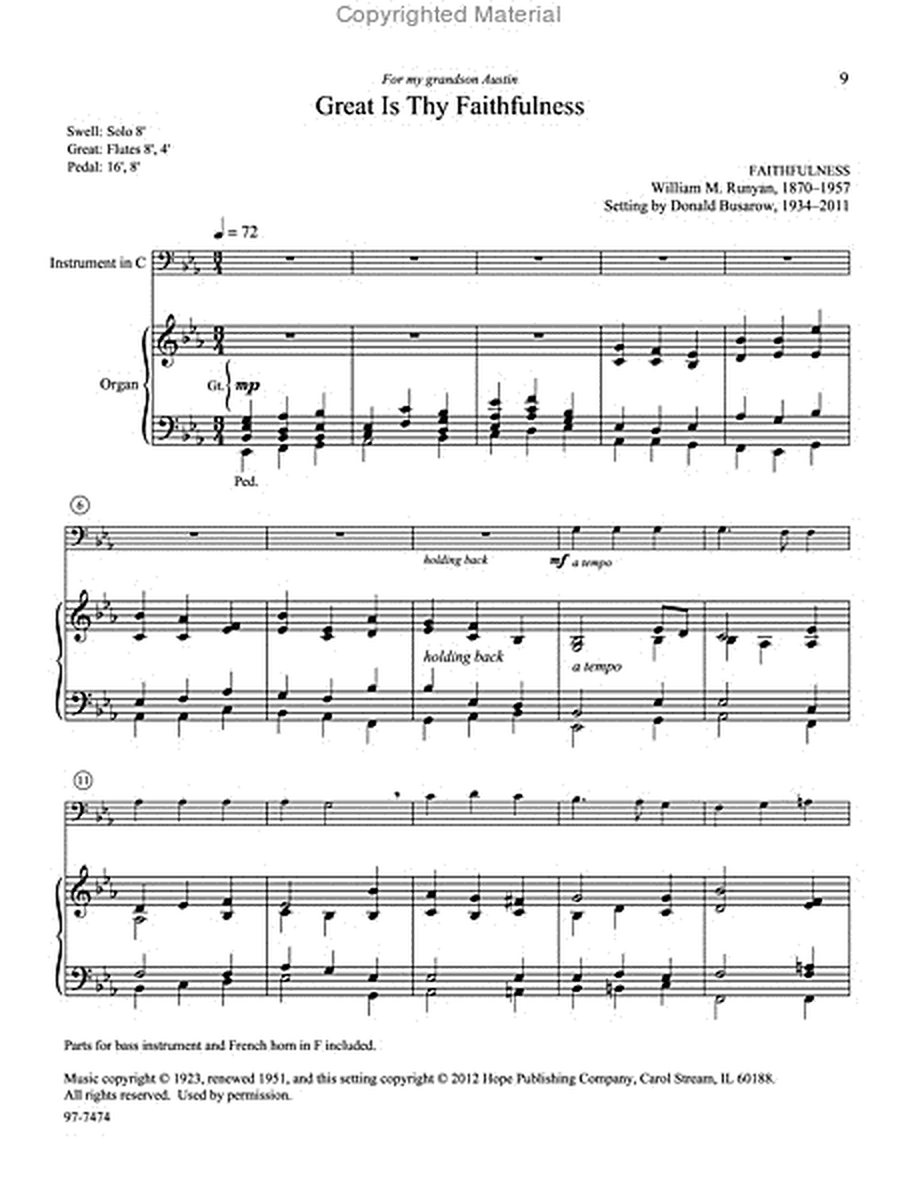 Three Hymn Settings for Organ and Bass Instrument image number null