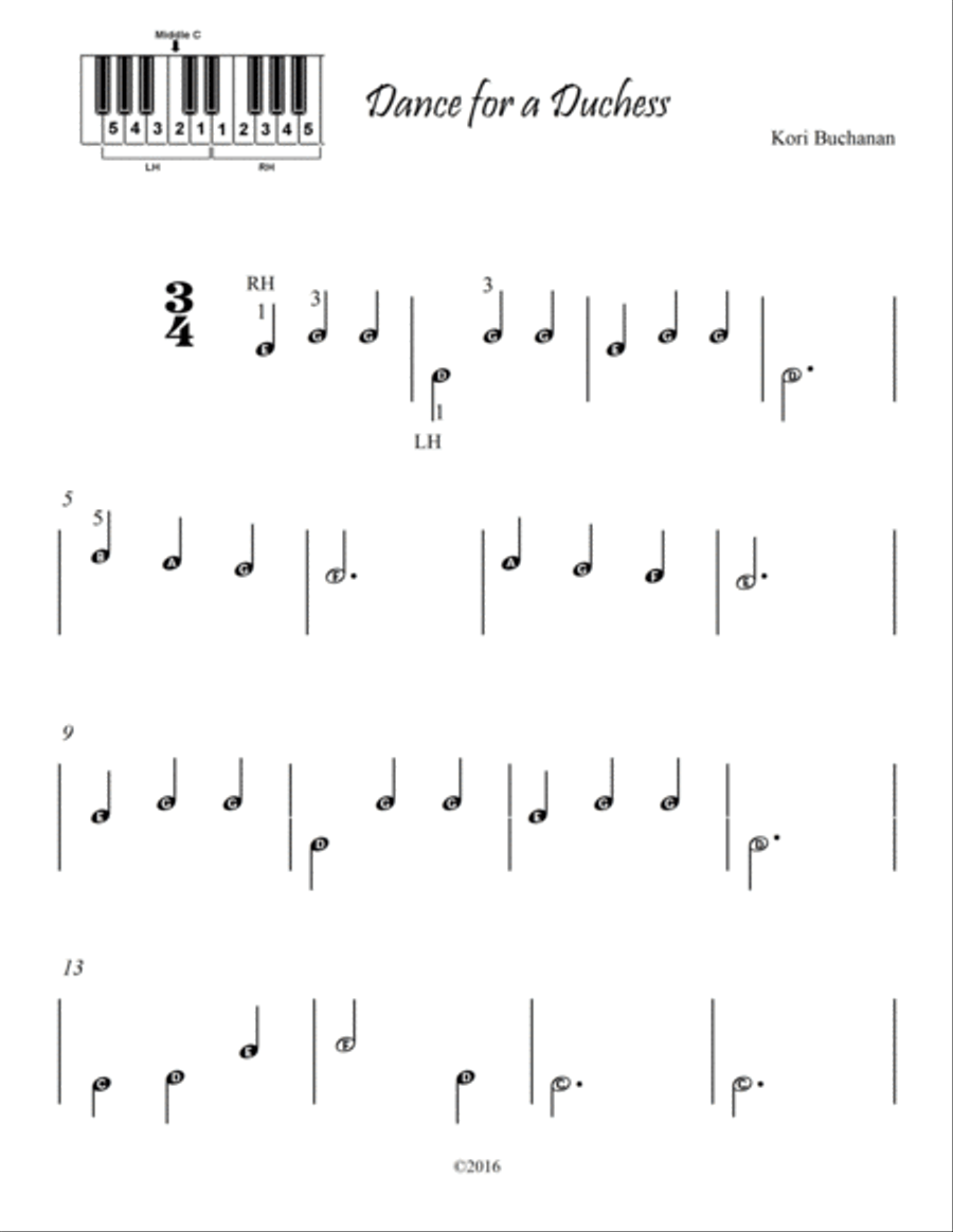 Dance for a Duchess Piano Method scores gallery preview page 1