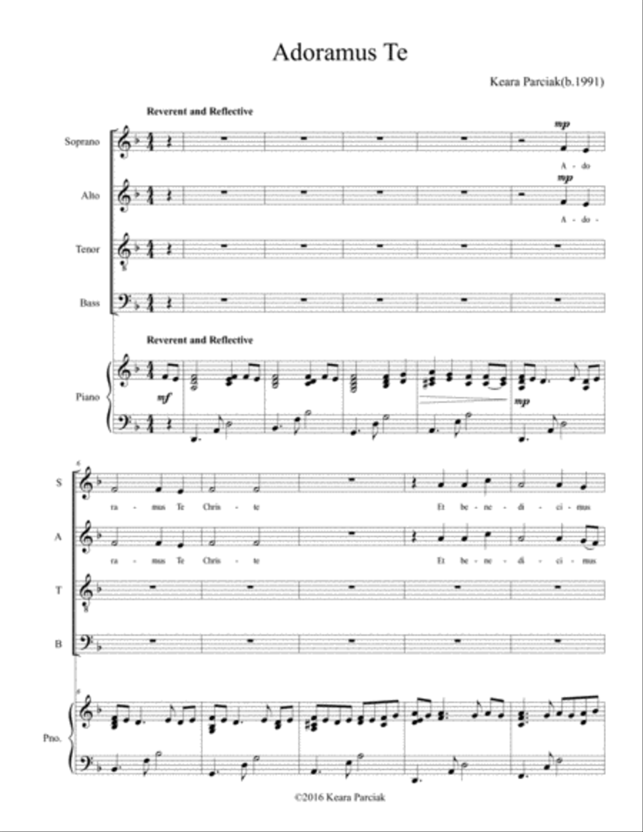 Adoramus Te 4-Part scores gallery preview page 2