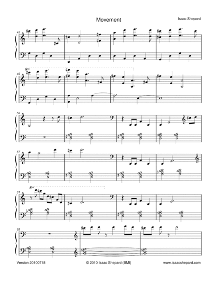 Movement Piano Solo scores gallery preview page 3