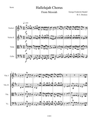 Hallelujah Chorus from Messiah (String Quartet)