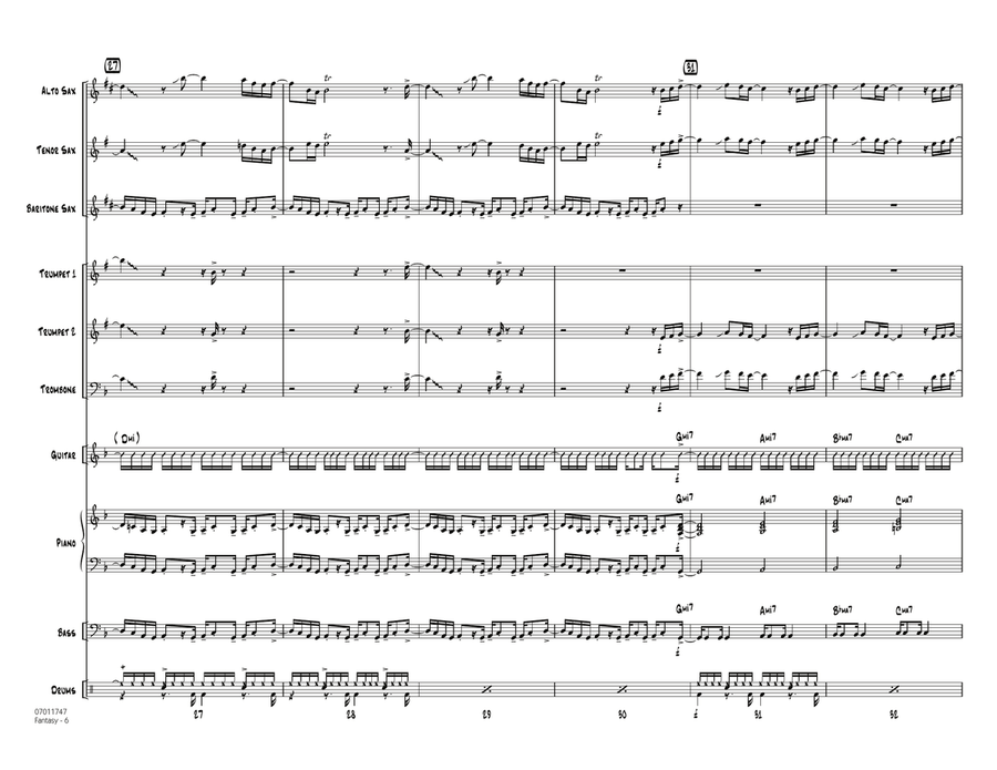 Fantasy - Conductor Score (Full Score) Jazz Ensemble scores gallery preview page 6