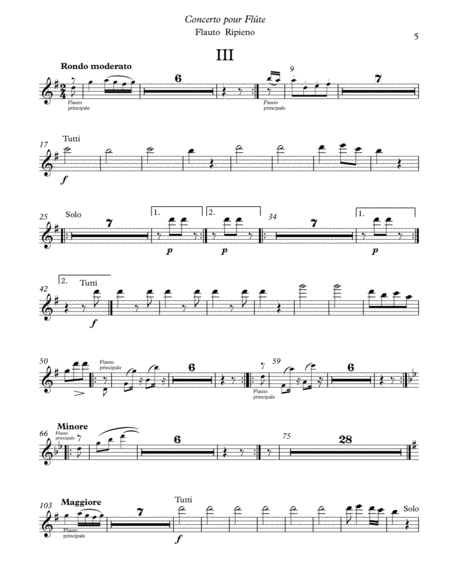 Franz Krommer (1759-1830) - Flute Concerto n.1 op.30 ( Full Score and parts)