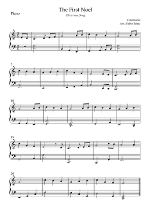 The First Noel (Christmas Song) for Easy Piano Solo in C Major