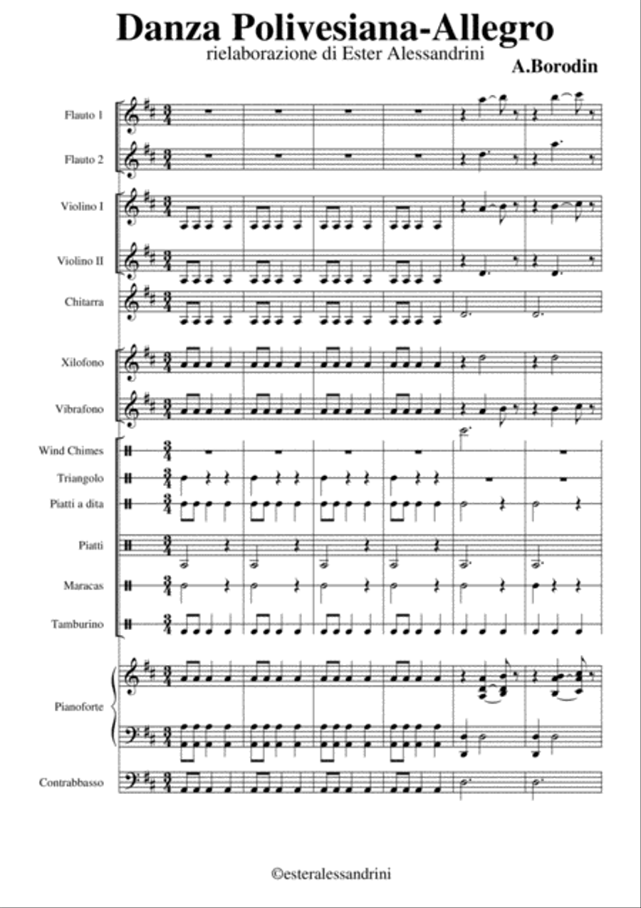 Polovtsian Dance (from Prince Igor). Allegro Large Ensemble scores gallery preview page 1