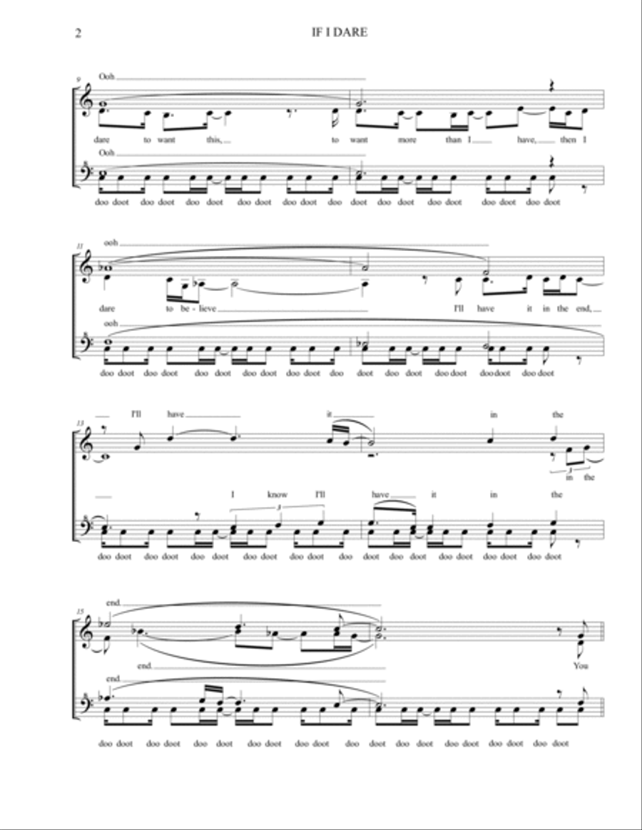 If I Dare If I Dare A Cappella scores gallery preview page 2
