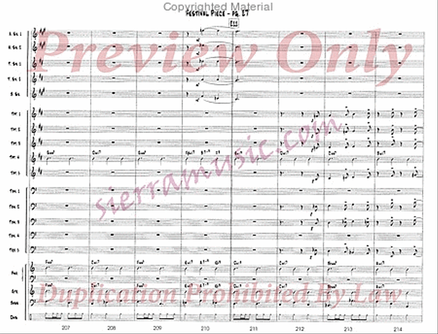 Festival Piece Big Band scores gallery preview page 28