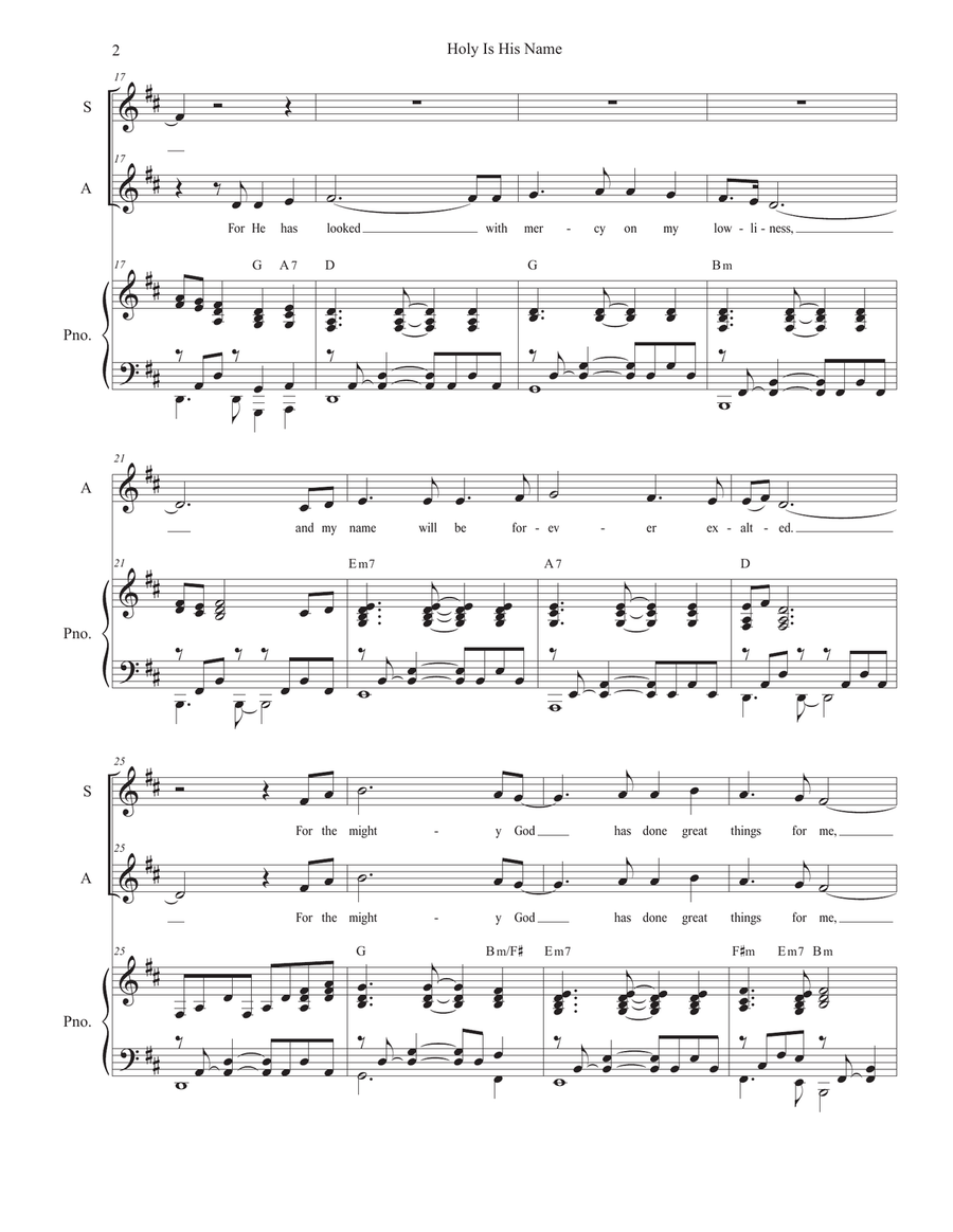 Holy Is His Name SA scores gallery preview page 2