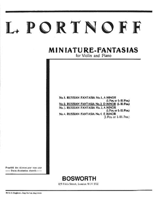 Book cover for Russian Fantasia No. 2 in D Minor