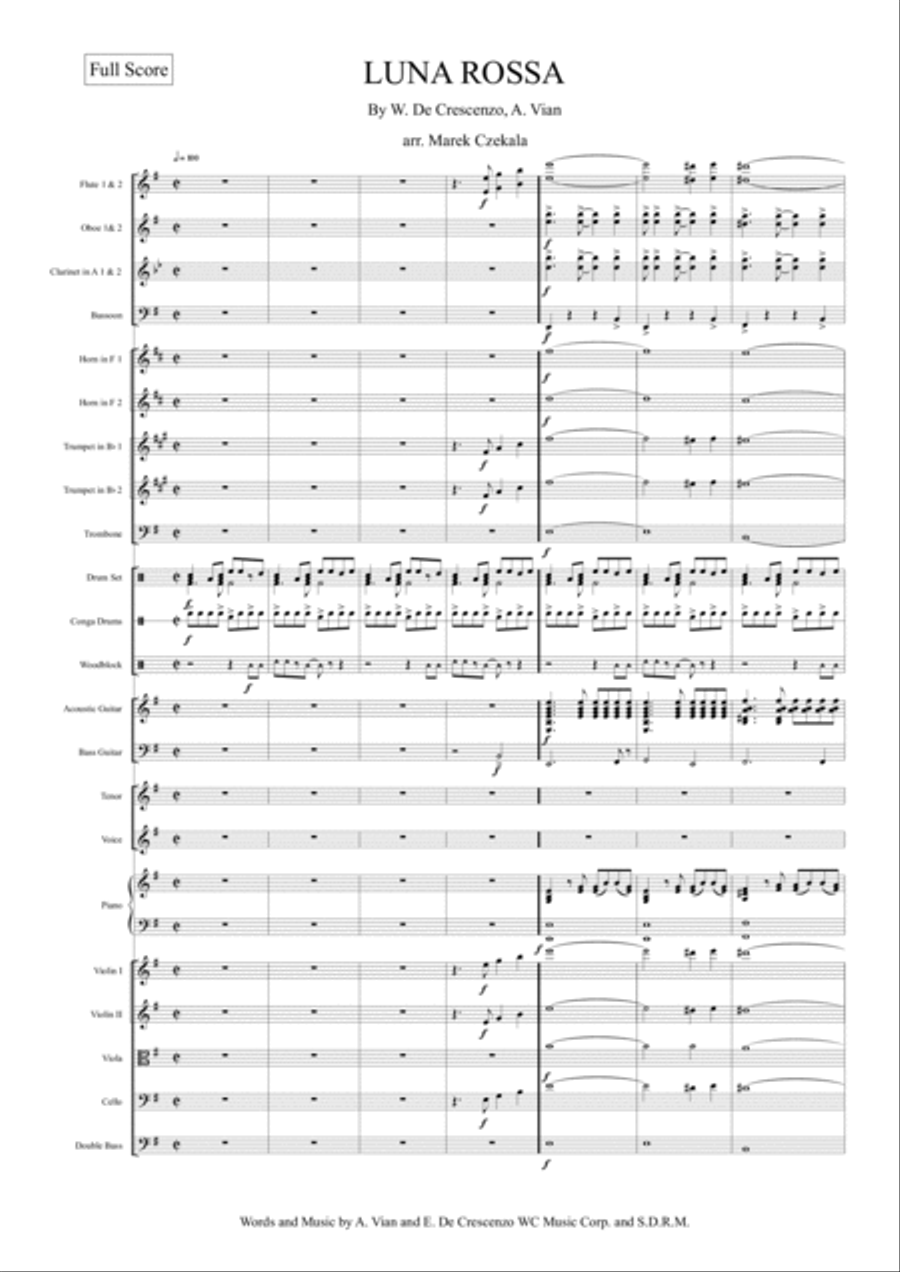 Luna Rossa Full Orchestra scores gallery preview page 2