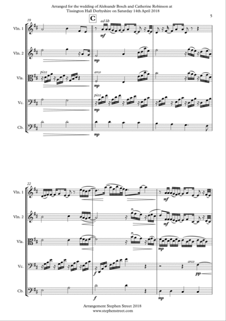 I Will Be Here I Will Be Here String Quintet scores gallery preview page 5