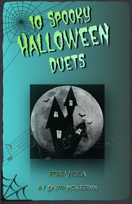 Book cover for 10 Spooky Halloween Duets for Viola