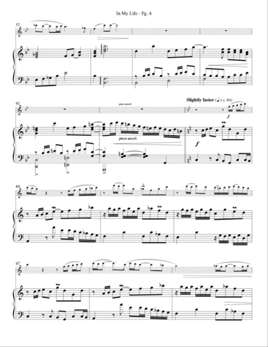 In My Life Flute Solo scores gallery preview page 4