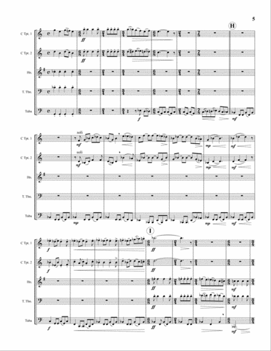 Road Rage Brass Quintet scores gallery preview page 5