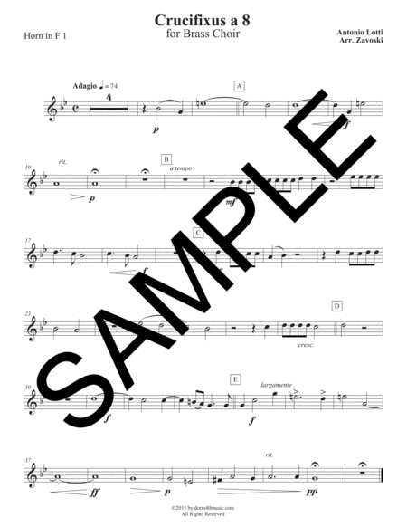 Crucifixus a 8 for Double Brass Quintet image number null