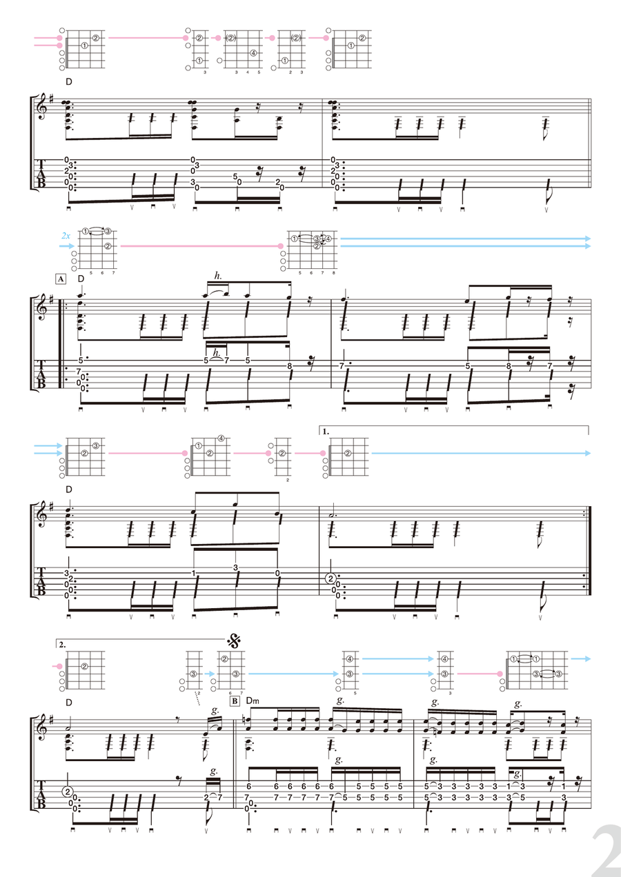 Norwegian Wood (this Bird Has Flown) Acoustic Guitar scores gallery preview page 2