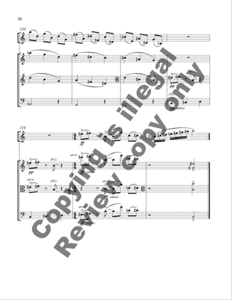 Quartet for Oboe and String Trio Oboe scores gallery preview page 12