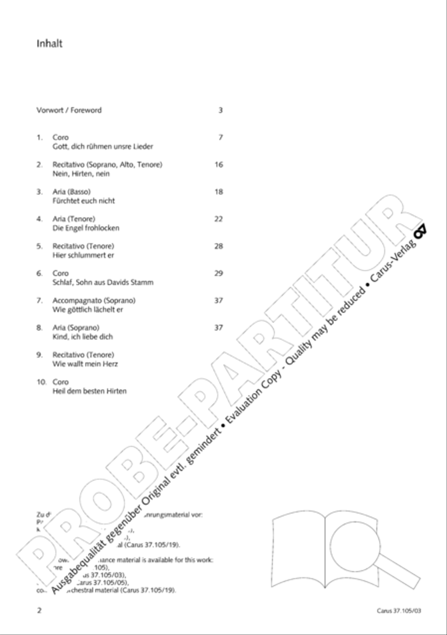 Die Freude der Hirten uber die Geburt Jesu 4-Part scores gallery preview page 3