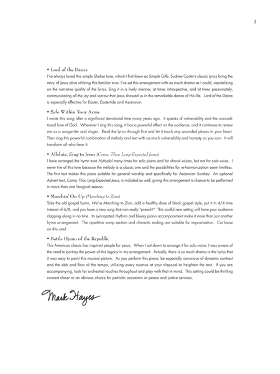The Mark Hayes Vocal Solo Collection -- 10 Hymns and Gospel Songs for Solo Voice Medium-High Voice scores gallery preview page 5