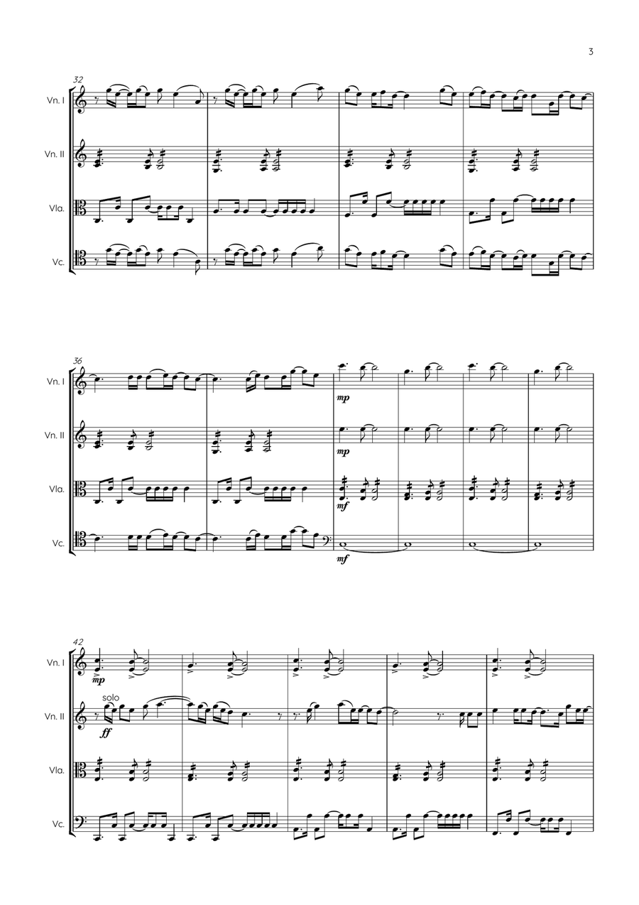Xo String Quartet scores gallery preview page 3