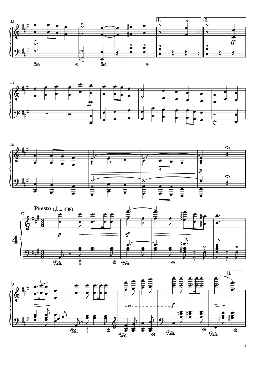 Schumann - Papillons, Op.2 - Original With Fingering For Piano Solo - Complete Piano Solo scores gallery preview page 3