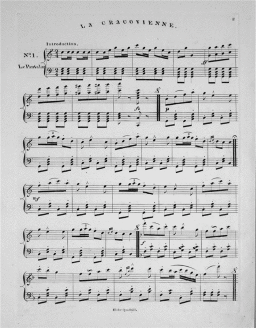 Melle. Fanny Elssler's Quadrilles Piano Solo scores gallery preview page 2