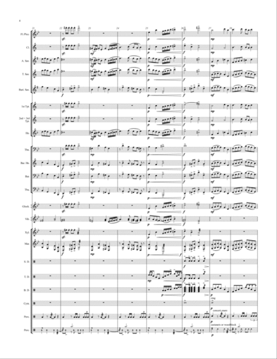 Parade To The Arena Parade To The Arena Marching Band scores gallery preview page 4