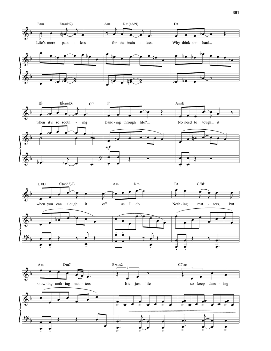 Dancing Through Life (from Wicked) Voice scores gallery preview page 3