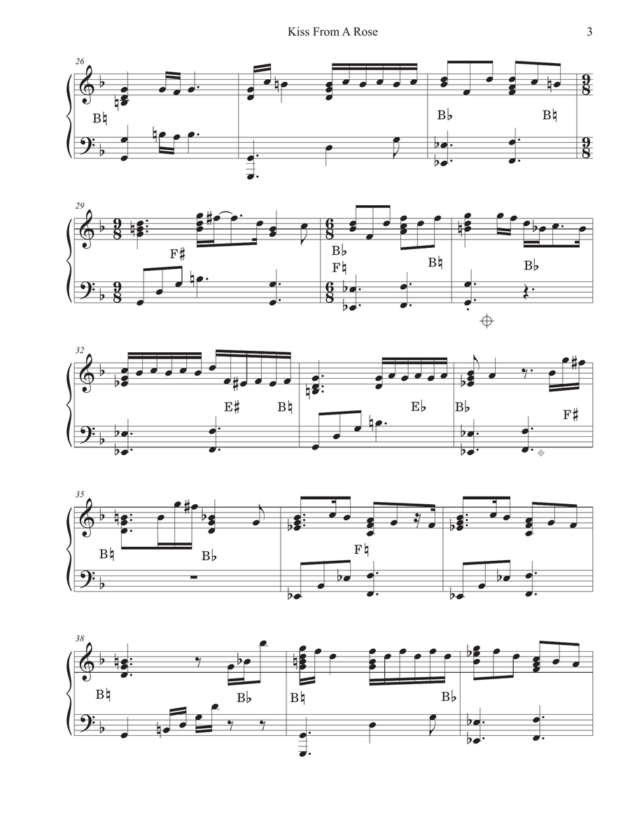Kiss From A Rose Harp scores gallery preview page 3