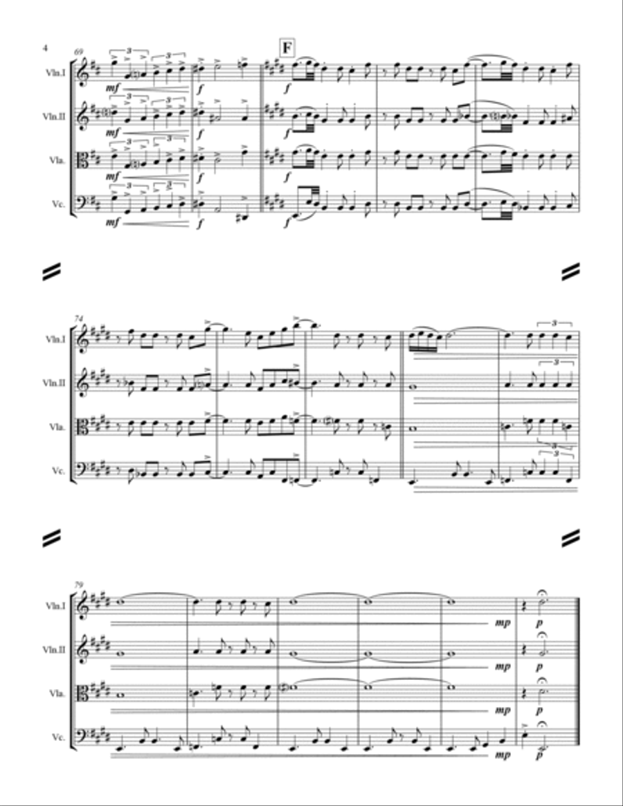 The Girl From Ipanema (Garota De Ipanema) String Quartet scores gallery preview page 5
