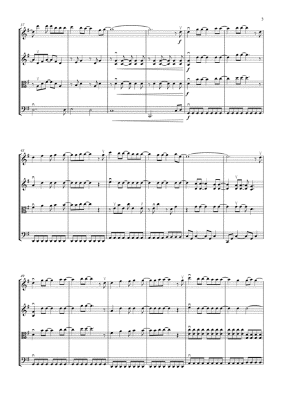 A Million Dreams String Quartet scores gallery preview page 5