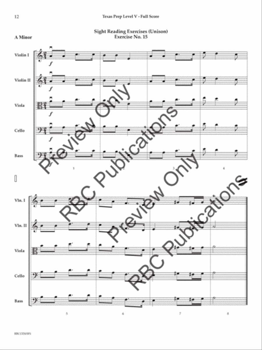 Texas Prep Level V (Score) Orchestra scores gallery preview page 11