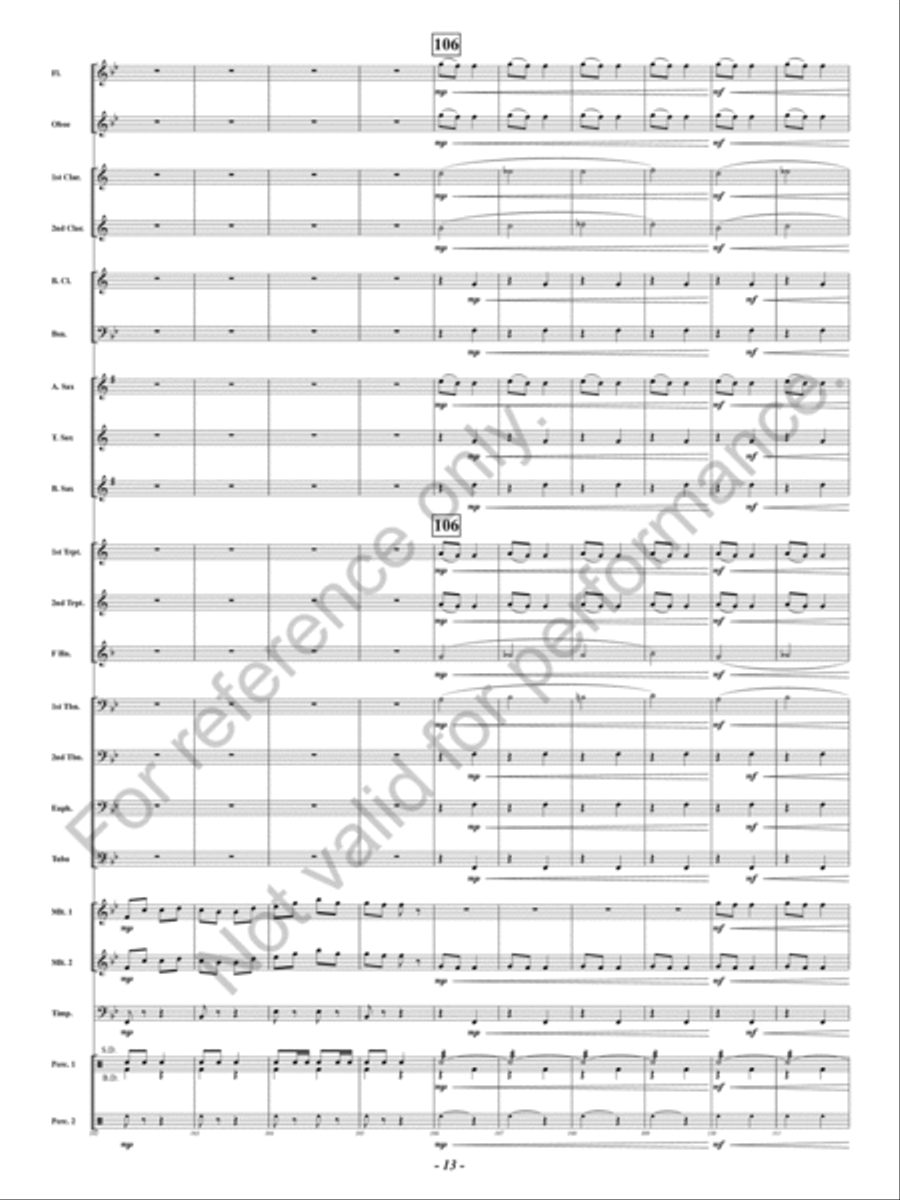 Infernal Galop Concert Band scores gallery preview page 14