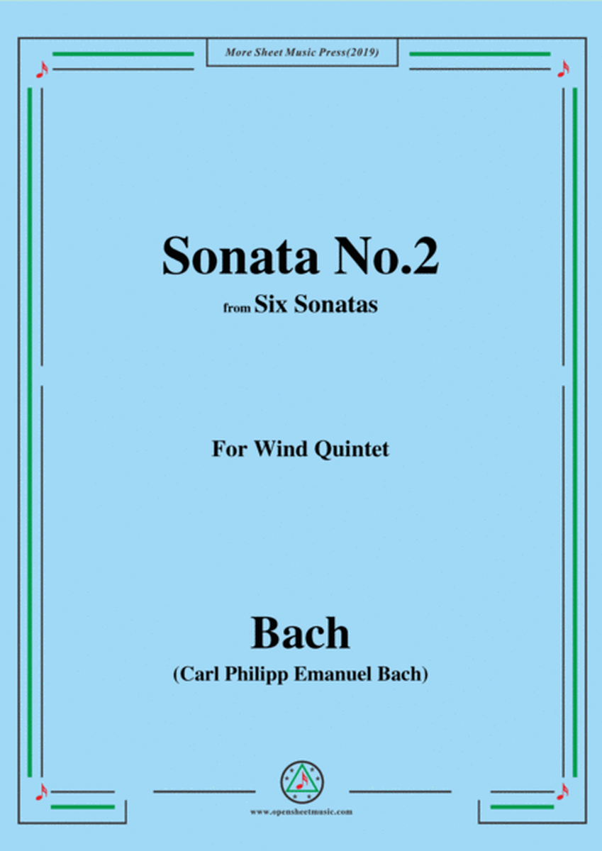 Bach,C.P.E.-Sonata No.2,from 'Six Sonatas',for Wind Quintet image number null