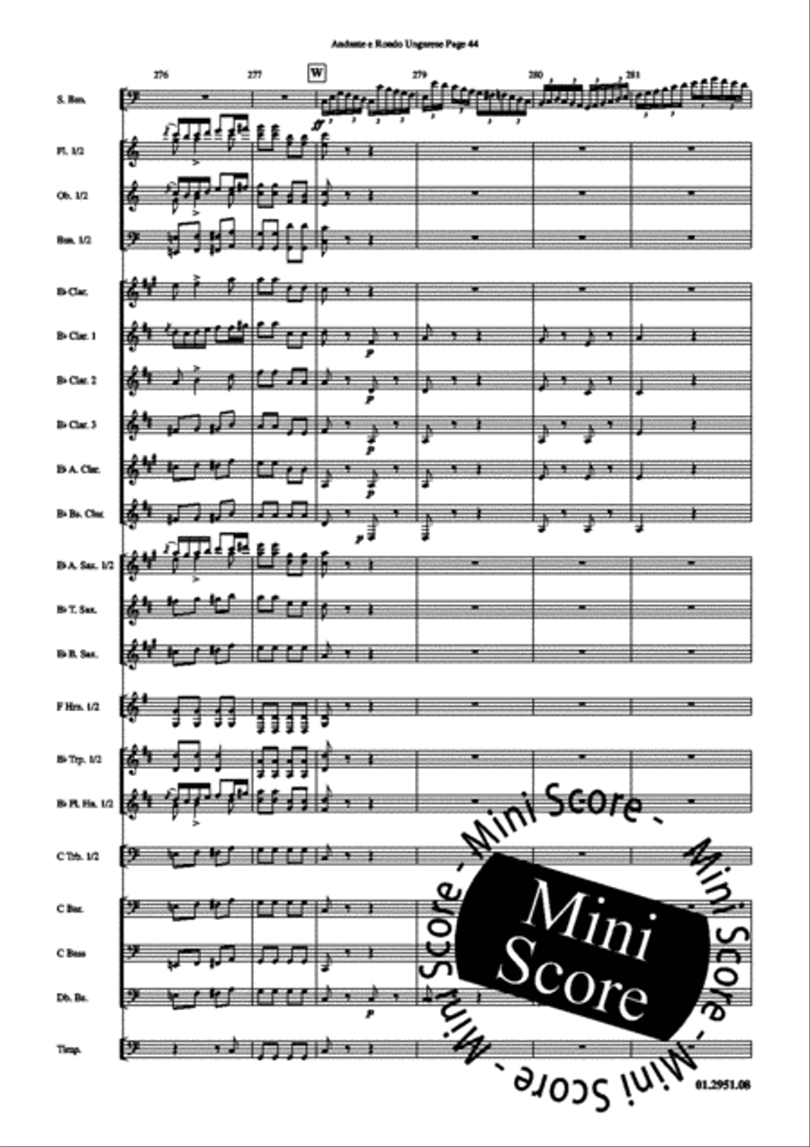 Andante e Rondo Ungarese Concert Band scores gallery preview page 48