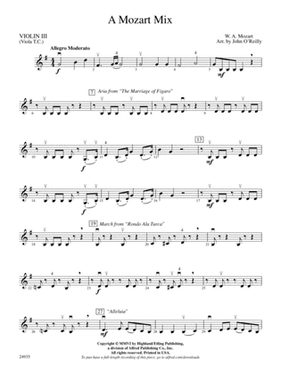 A Mozart Mix: 3rd Violin (Viola [TC])