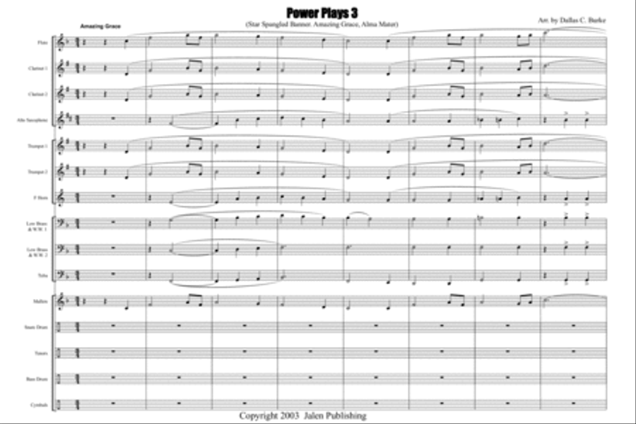 Power Plays 3 SSB, Amazing Grace, Alma Mater Marching Band scores gallery preview page 2